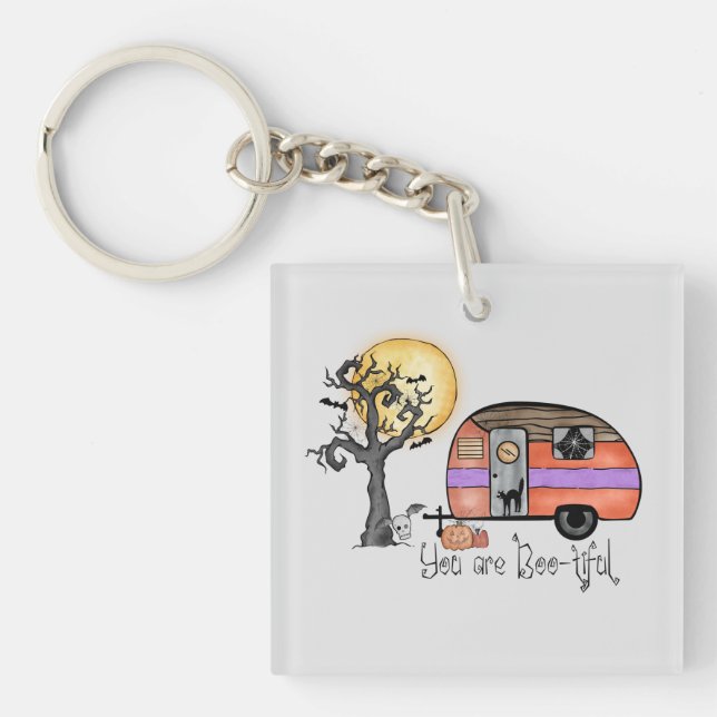 Llavero Camping de Halloween | Eres Bastante Hermoso (Frente)