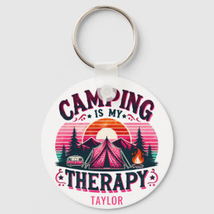 Llavero Camping Es Mi Terapia