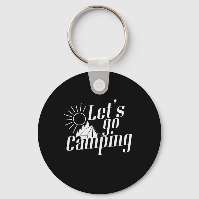 Llavero Camping Sonnenaufgang "Let`s go Camping" (Anverso)
