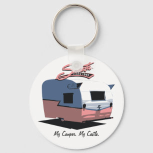 Llavero Campista del vintage de Shasta - rosa