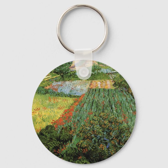 Llavero Campo con amapolas por Vincent van Gogh (Anverso)