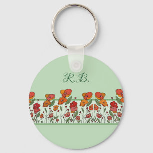 Llavero Campo de amapola personalizado