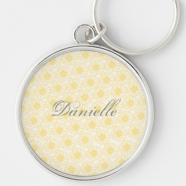 Llavero Campo de Daisies Keychain, flores amarillas (Frente)