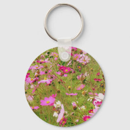 Llavero Campo De Flores Rosa