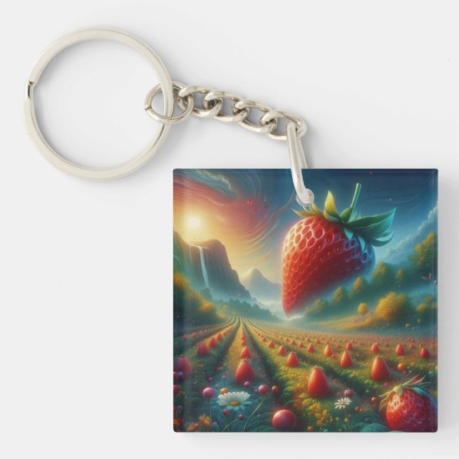 Llavero Campo de fresa de sueños (Frente)