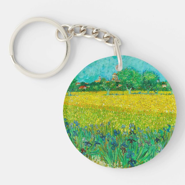 Llavero Campo de Gogh con Lirios Cerca de Arlés (Frente)