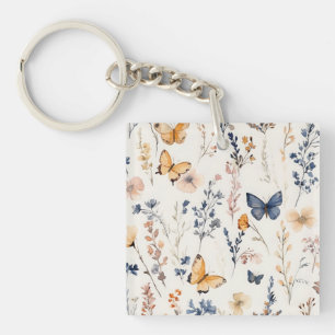 Llavero Campo de Mariposas Bonitas