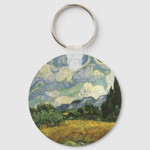 Llavero Campo de trigo con cipreses, Vincent Van Gogh