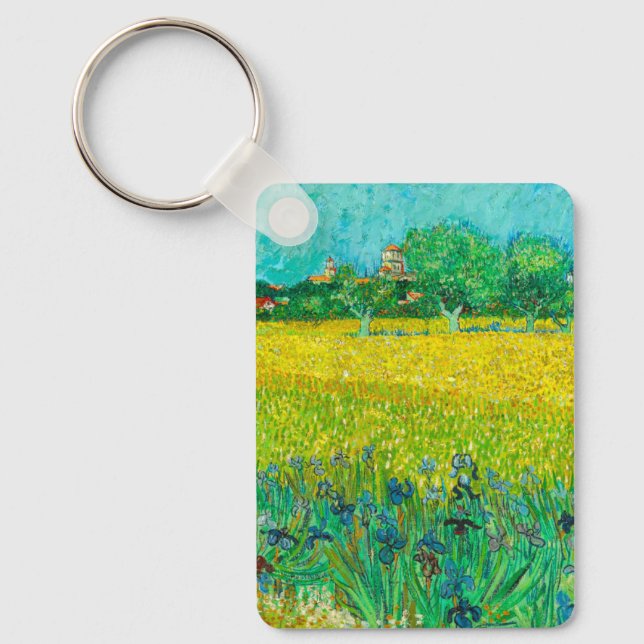 Llavero Campo de Van Gogh con Lirios Cerca de Arles (Anverso)