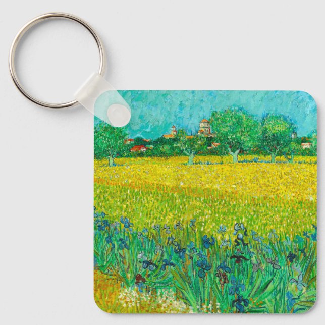 Llavero Campo de Van Gogh con Lirios Cerca de Arles (Anverso)