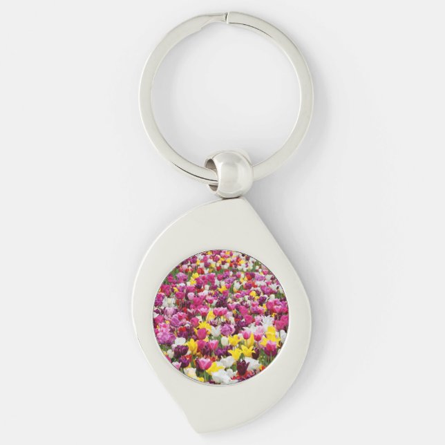 Llavero campo lleno de tulipanes (Anverso)