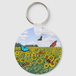 Llavero Campos de mariposa para siempre