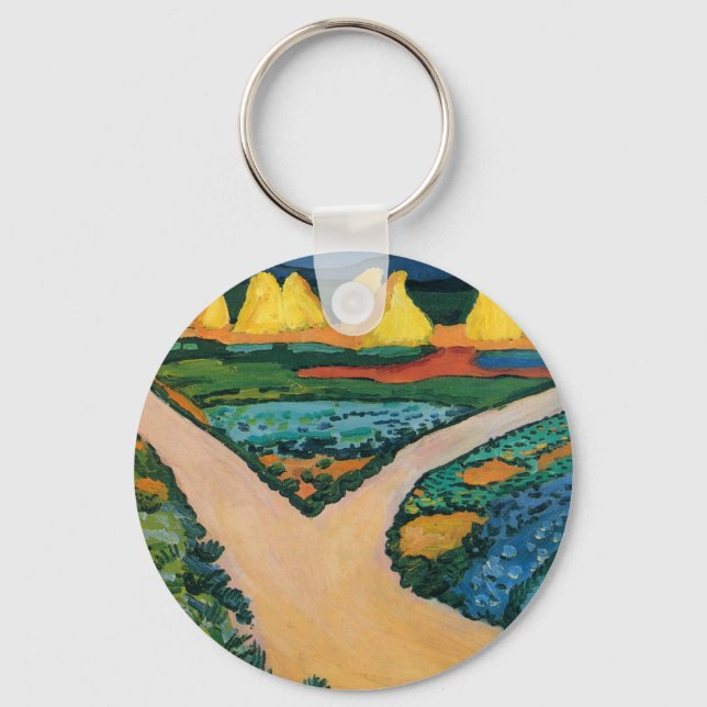 Llavero Campos de Verduras por August Macke, Arte Antiguo  (Anverso)