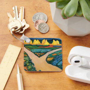 Llavero Campos de Verduras por August Macke, Arte Antiguo 