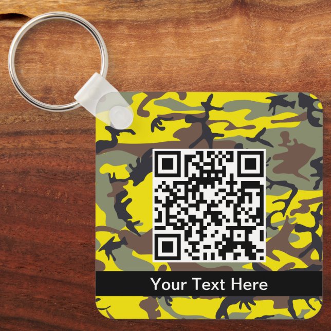 Llavero Camuflaje Amarillo y Marrón, Camuflaje, Militar, E (Anverso)