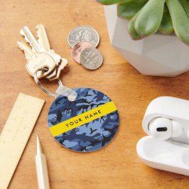 Llavero Camuflaje azul marino Tu nombre Personaliza