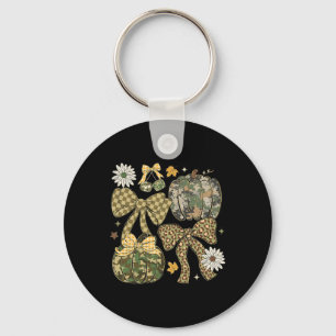 Llavero Camuflaje de Leopardo Coquette Lazo Calabaza Día d