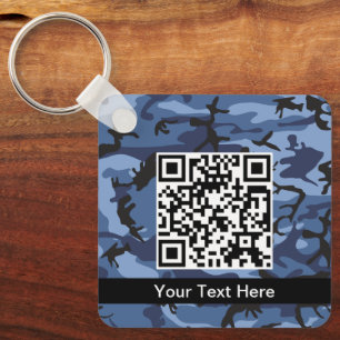 Llavero Camuflaje de Marina, Camuflaje Azul, Militar, Ejér