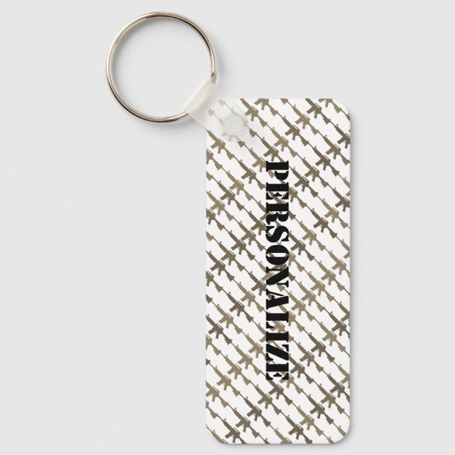 Llavero Camuflaje de pistola estilo militar GI Rifle Guay  (Anverso)