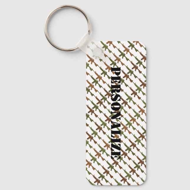 Llavero Camuflaje de pistola estilo militar GI Rifle Guay  (Anverso)