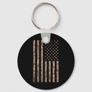Llavero Camuflaje del desierto Bandera americana Militar 4