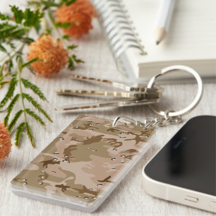 Llavero Camuflaje del desierto con guijarros, militares, e