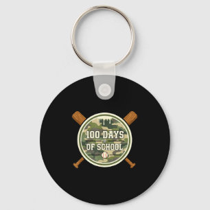 Llavero Camuflaje del día 100 de la escuela de béisbol