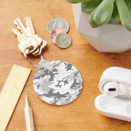 Llavero Camuflaje gris de nieve en invierno, ejército, ejé