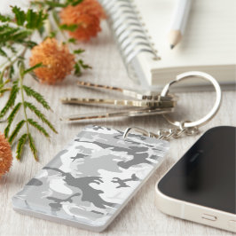 Llavero Camuflaje gris de nieve en invierno, ejército, ejé