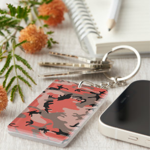 Llavero Camuflaje rojo y marrón, militar, ejército
