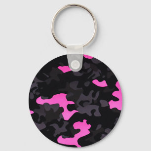 Llavero Camuflaje rosa y negro