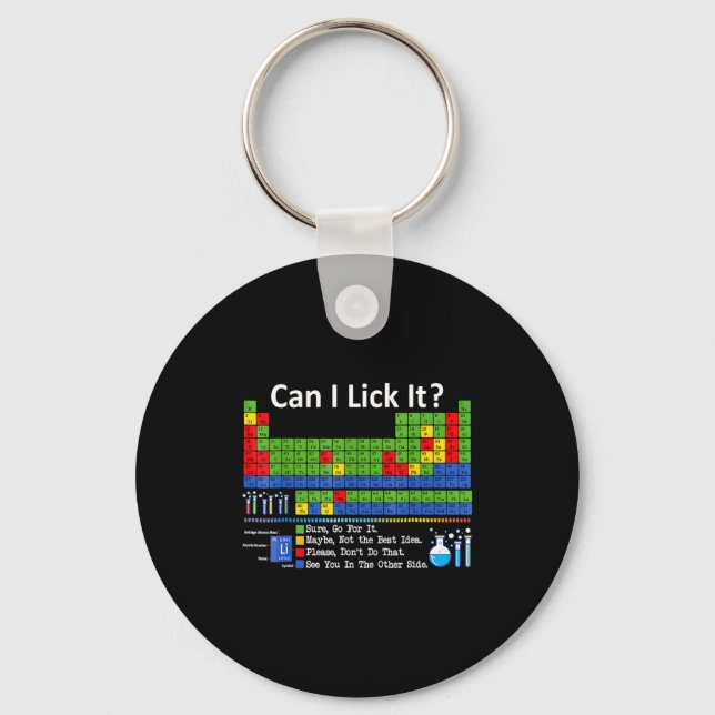 Llavero Can I Lick It Periodic Table Chart Science Teacher (Anverso)