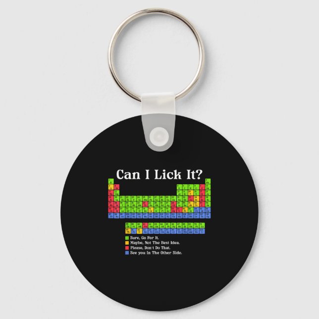 Llavero Can I Lick It Periodic Table Chart Science Teacher (Anverso)