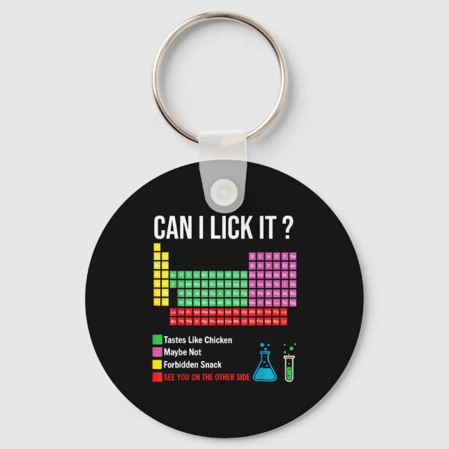 Llavero Can I Lick It Periodic Table Chart Science Teacher (Anverso)