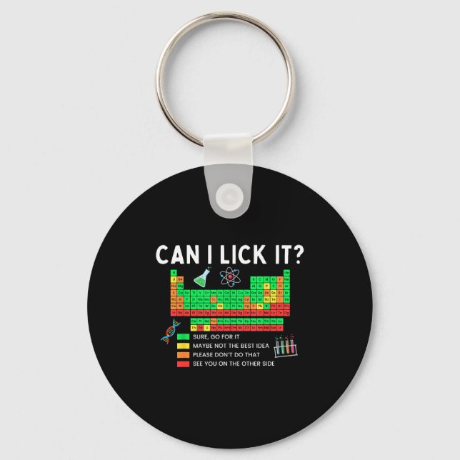 Llavero Can I Lick It Periodic Table Chart Science Teacher (Anverso)