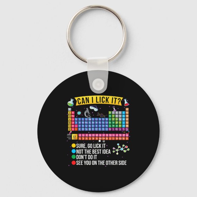 Llavero Can I Lick It Periodic Table Funny Science Chemist (Anverso)