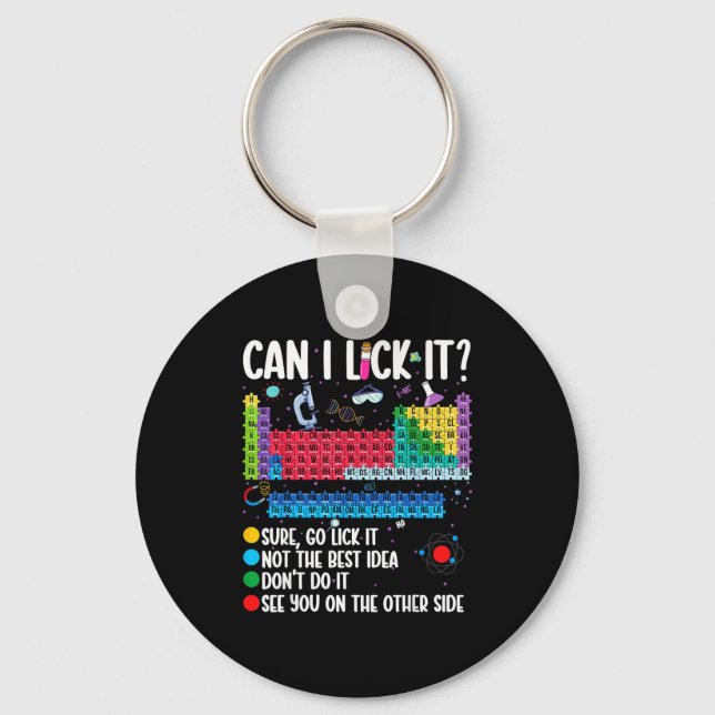 Llavero Can I Lick It Periodic Table Funny Science Chemist (Anverso)