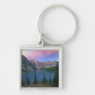 Llavero Canadá, Alberta, Lago Moraine en Dawn, Banff