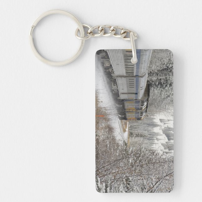 Llavero Canadá, Alberta. Tren de nieve del tren VIA entre (Frente)