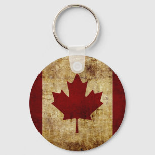 Llavero Canadá / bandera desgastada