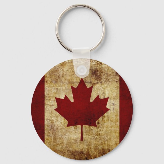 Llavero Canadá / bandera desgastada (Anverso)