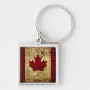 Llavero Canadá / bandera grungeada