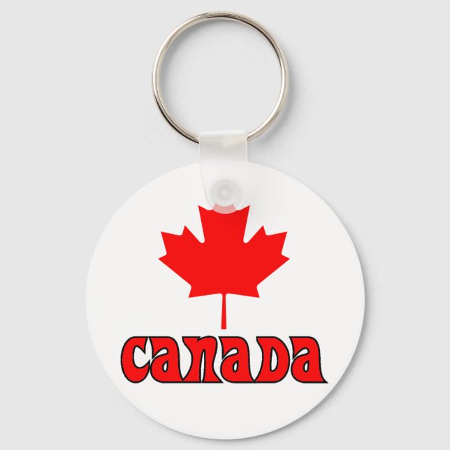 Llavero CANADÁ con hoja de arce roja (Anverso)