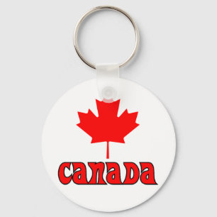 Llavero CANADÁ con la hoja de arce roja