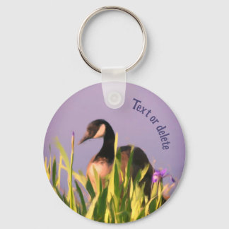 Llavero Canadá Flores de iris de oca personalizadas