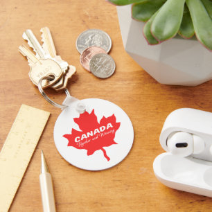 Llavero Canadá juntos y ganando