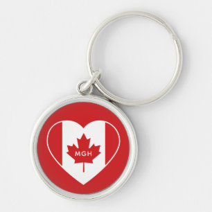Llavero Canadá personalizado de amor monograma cadenas de