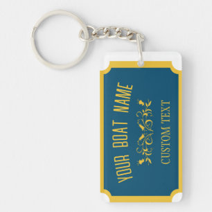 Llavero Canal Boat Personalizado tradicional Rótulo de nom