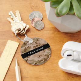 Llavero Canales de camuflaje del desierto, tu nombre, pers