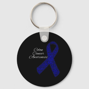 Llavero Cáncer de colon Camisetas Cinta de sensibilización